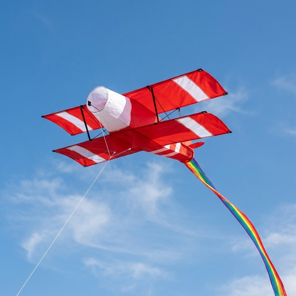 Wikz 3D Rød Flyver drage på himlen