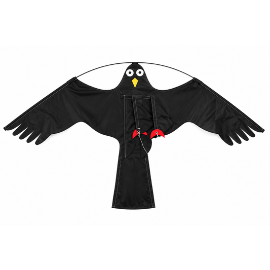 Wikz Vogelscheuche + 4 m Teleskopstange - Schwarz