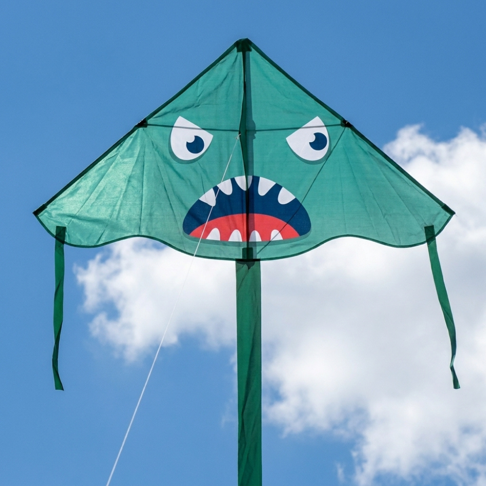 Wikz Smiley drage i grøn på himlen