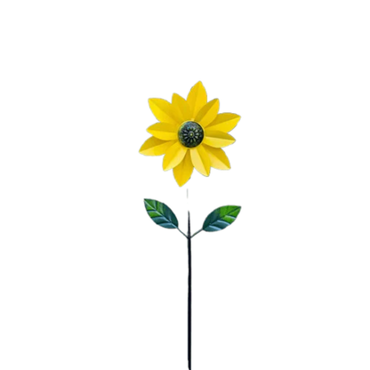 Wikz Windflower vindspinner i gul, vist på hvid baggrund